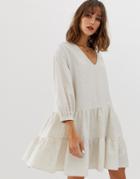 Vero Moda Linen Smock Dress - Cream