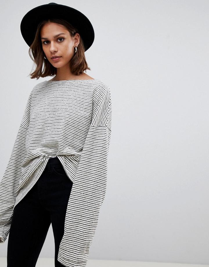 Allsaints Adelise Stripe Oversized Top - Multi