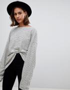 Allsaints Adelise Stripe Oversized Top - Multi