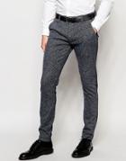Asos Super Skinny Smart Pants In Texture