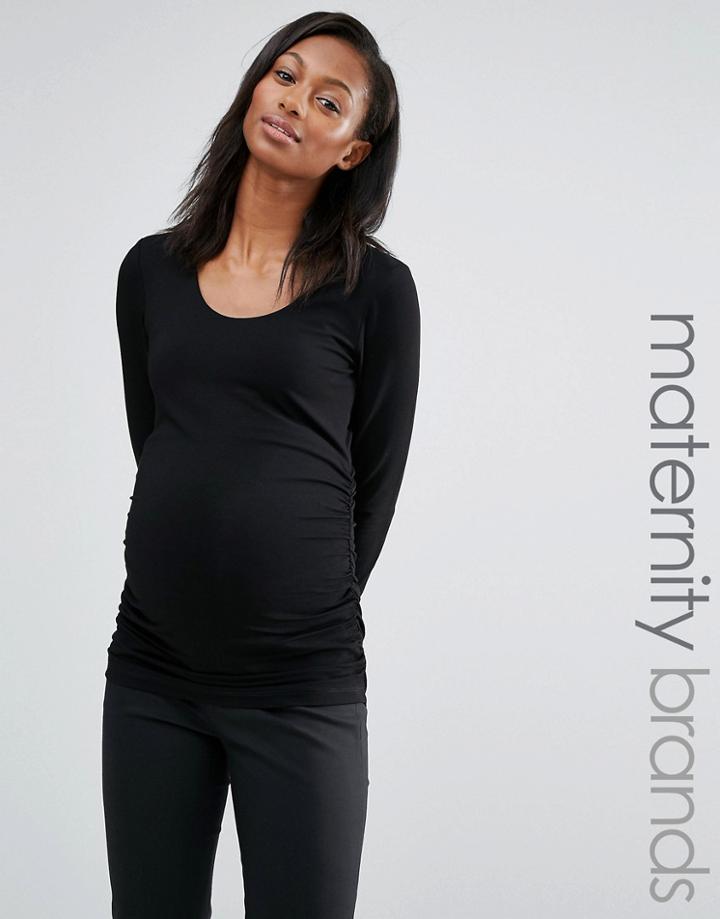 Isabella Oliver Scoop Top - Black