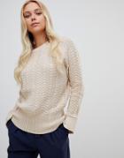 Wild Flower Chunky Knit Sweater - Cream