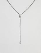 Asos Lariat Neckchain With Egyptian Charms In Silver - Silver