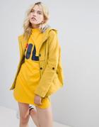 Parka London Anja Crop High Neck Jacket - Yellow