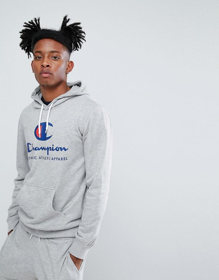 Champion Logo Hoodie - Gray