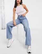 & Other Stories Dear Organic Cotton 90s Cut Jeans In Mid Wash-blues
