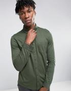 Burton Menswear Long Sleeve Pique Polo Shirt - Green