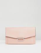 Asos Slim Ring Detail Clutch Bag - Pink