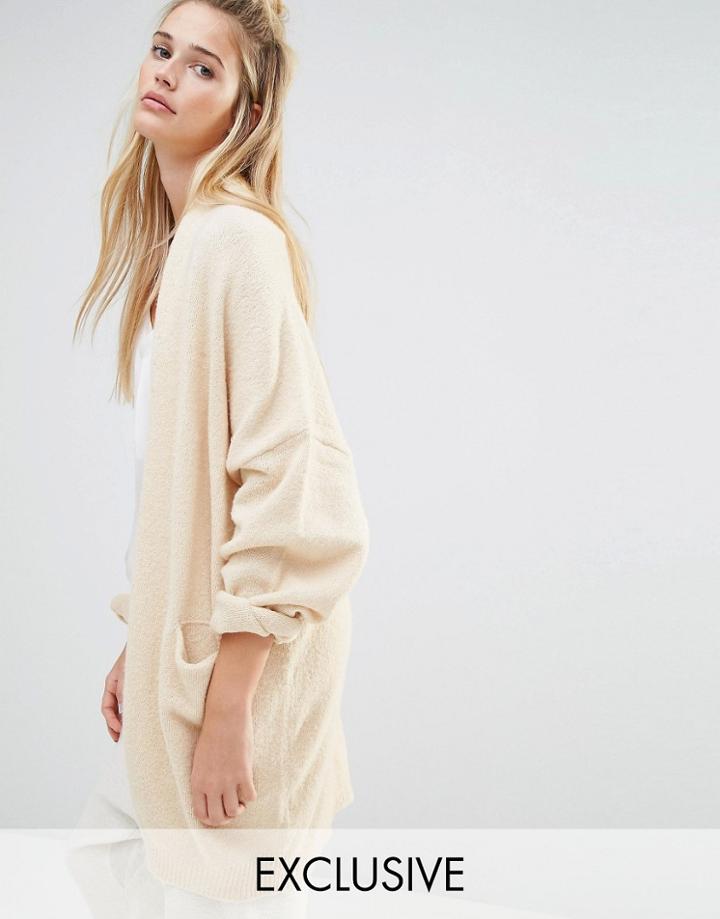 Micha Lounge Oversized Bell Sleeved Cardigan - Ecru