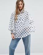 Rock & Religion Polka Dot Printed Poncho Pac-a-trench - Multi