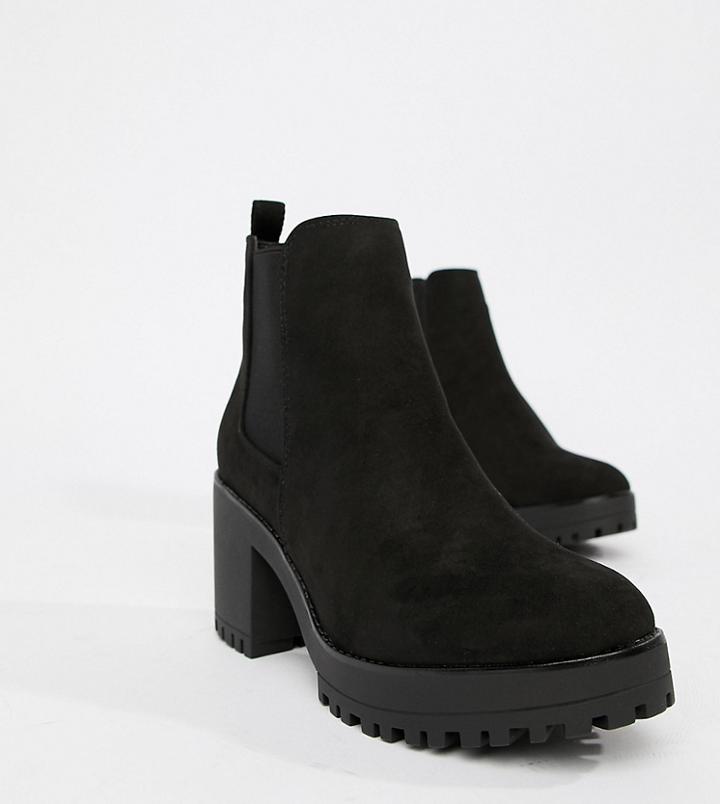 Truffle Collection Chunky Heeled Chelsea Boots - Black