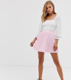 Another Reason Pleated Mini Skirt In Floral-pink
