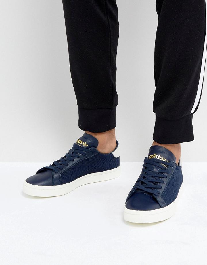 Adidas Originals Court Vantage Sneakers In Navy - Navy