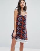 Vero Moda Printed Cami Dress With Racer Back - Multi