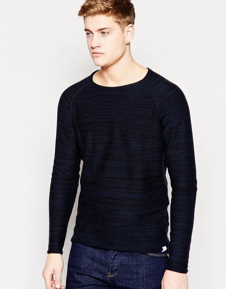Jack & Jones Crew Neck Knitted Sweater - Black