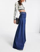 We The Free By Free People Santa Cruz Wide Leg Jeans In 70's Wash Denim-blues