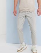 Asos Design Cigarette Chinos With Pleats In Beige