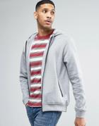 Threadbare Panel Zip Through Hoodie - Gray