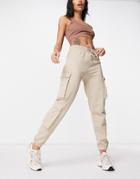 I Saw It First Side Cargo Pocket Sweatpants In Stone-white