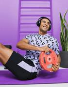 Asos 4505 Easy Fit Training T-shirt With Geo Print-purple