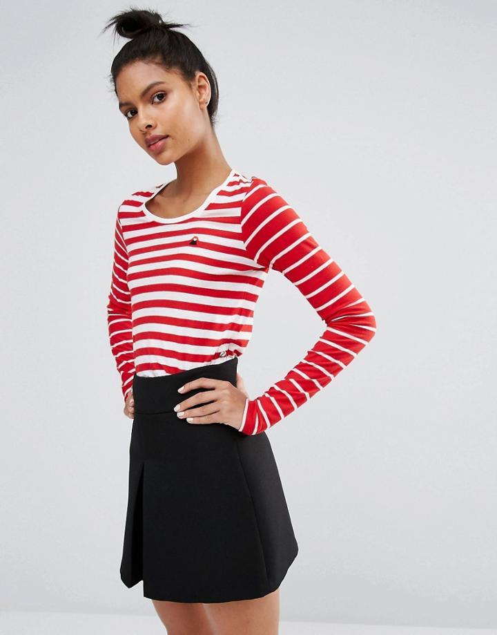Sonia By Sonia Rykiel Long Sleeve T-shirt With Mixed Stripe Print - Red