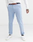 Selected Homme Slim Fit Organic Cotton Yard Pants-blue