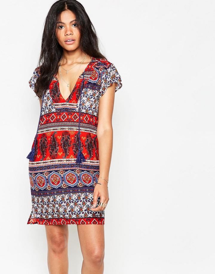 Diya Shift Dress In Paisley Stripe - Multi