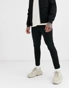 Asos Design Two-piece Super Skinny Cropped Chinos In Black