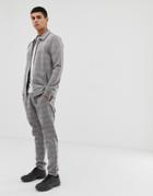 Jack & Jones Premium Smart Pleated Tapered Pants In Grid Check-gray