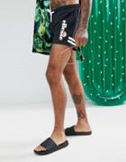 Ellesse Side Detail Swim Shorts In Black - Black