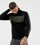 Mauvais Muscle Sweatshirt With Half Zip - Black