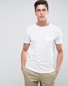 Selected Homme Tee With Pocket - White
