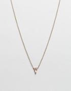 Icon Brand Triangle Pendant Necklace In Antique Gold - Gold