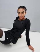 Puma Running Long Sleeve Logo T-shirt - Black