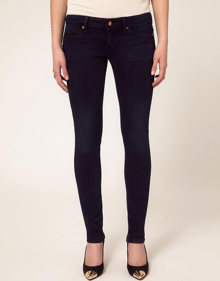 Mango Rinse Wash Skinny Jean - Blue