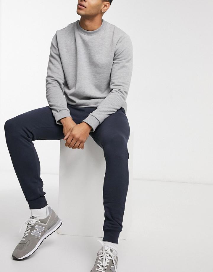 Brave Soul Skinny Sweatpants In Navy