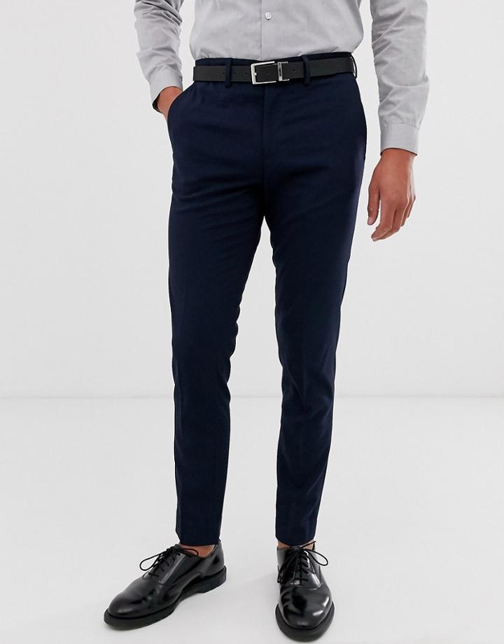 Jack & Jones Intelligence Slim Fit Smart Pants In Navy