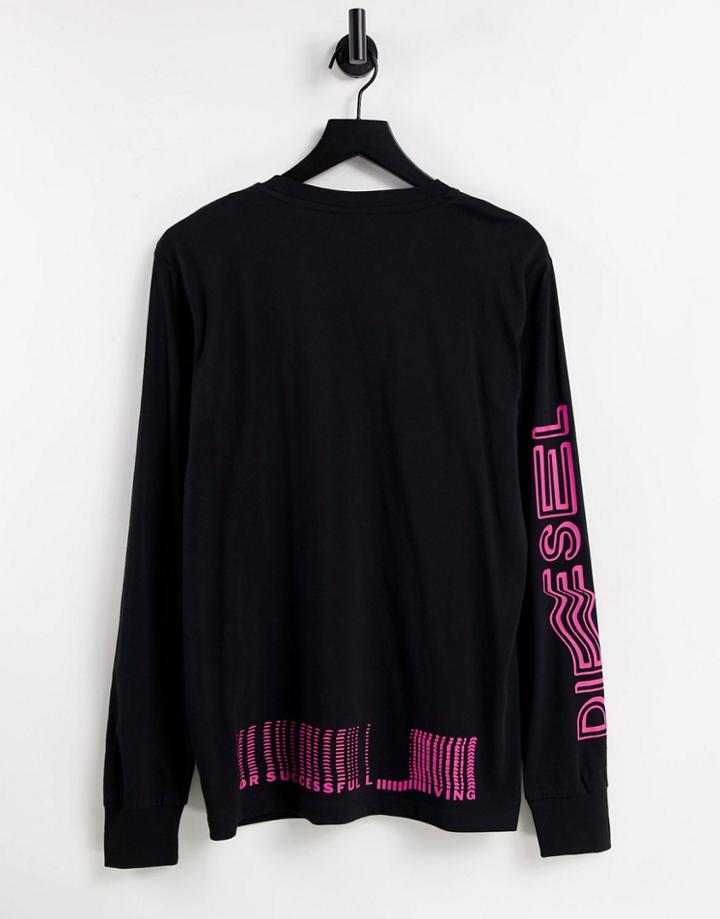 Diesel T-just Long Sleeve Top In Black