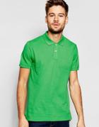 Esprit Slim Fit Short Sleeve Pique Polo Shirt - Green