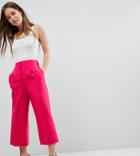 Asos Petite Tailored Longer Length Culottes - Pink