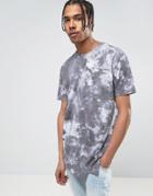 Bershka Layered T-shirt In Gray And White Print - Multi