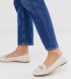 New Look Bar Detail Loafer In Off White - Cream
