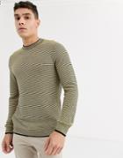 Farah Talbot Recycled Poly Stripe Sweater In Yellow