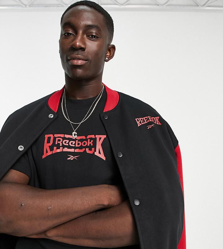 Reebok Graphic Logo T-shirt In Black - Exclusive To Asos