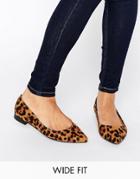 Asos Lacey Wide Fit Pointed Ballet Flats - Multi
