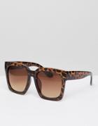 New Look Square Oversized Sunglasses - Brown