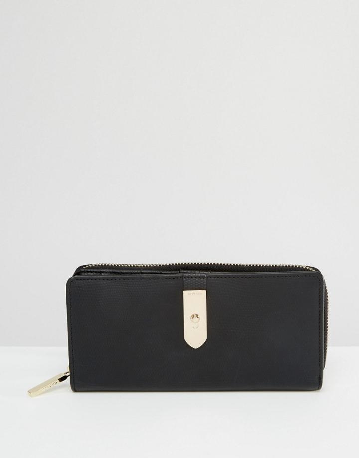 Modalu Leather Fold Down Wallet - Black