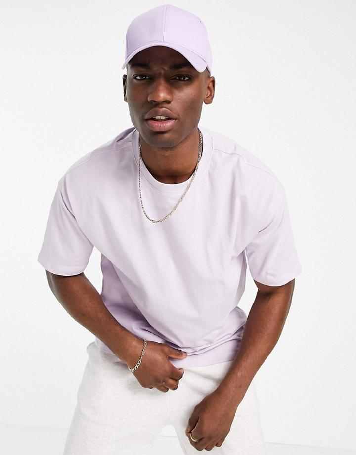 New Look Organic Cotton Oversized T-shirt In Lilac-purple