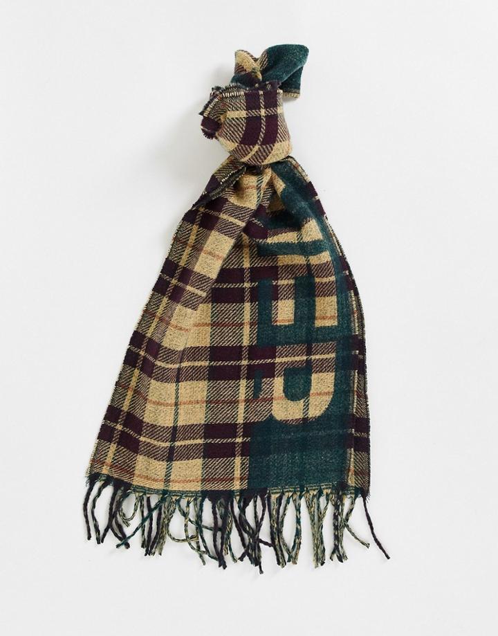 River Island Plaid Scarf In Green