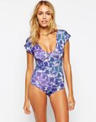 Lbr Dizzy Miss Lizzy Holo Swimsuit - Blue